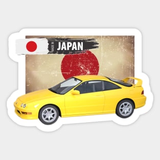 Yellow Acura Integra 1999 04 Sticker